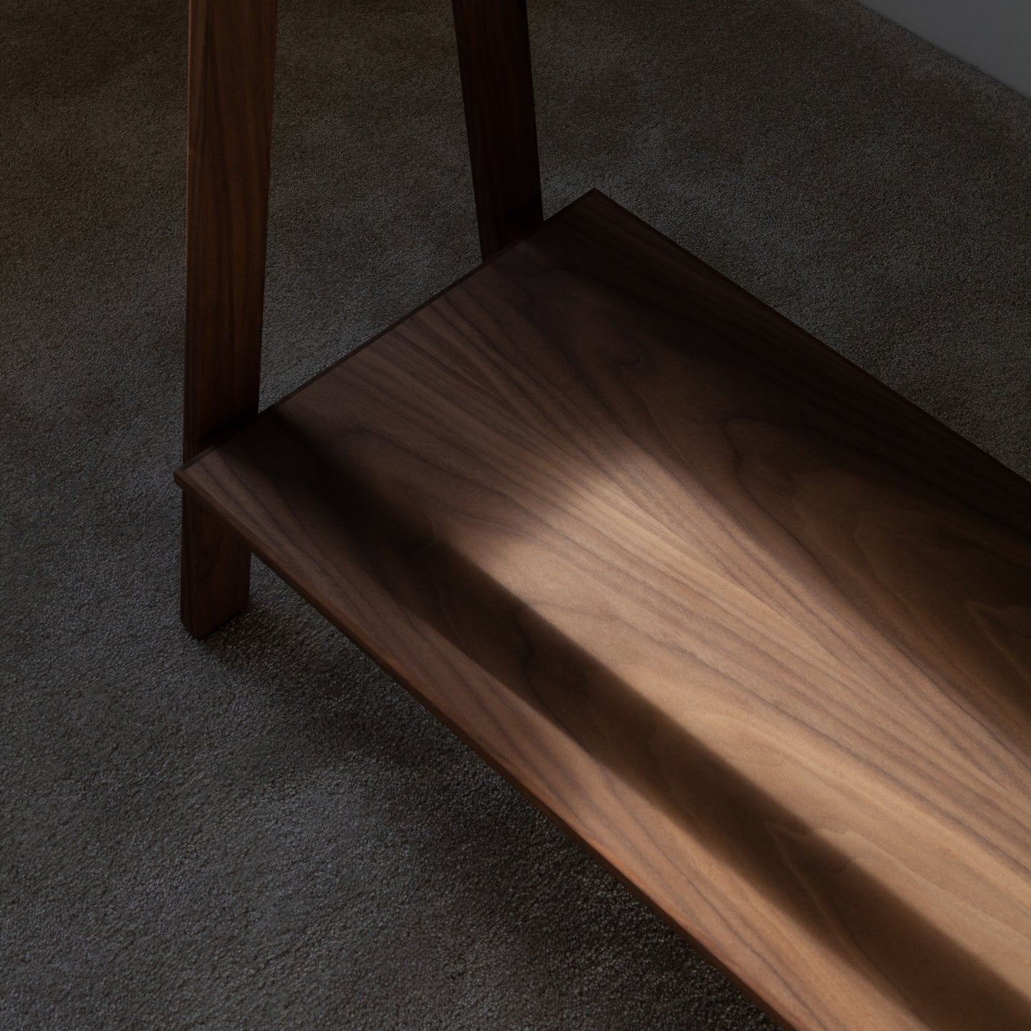 Simple Clothes Rail - Walnut