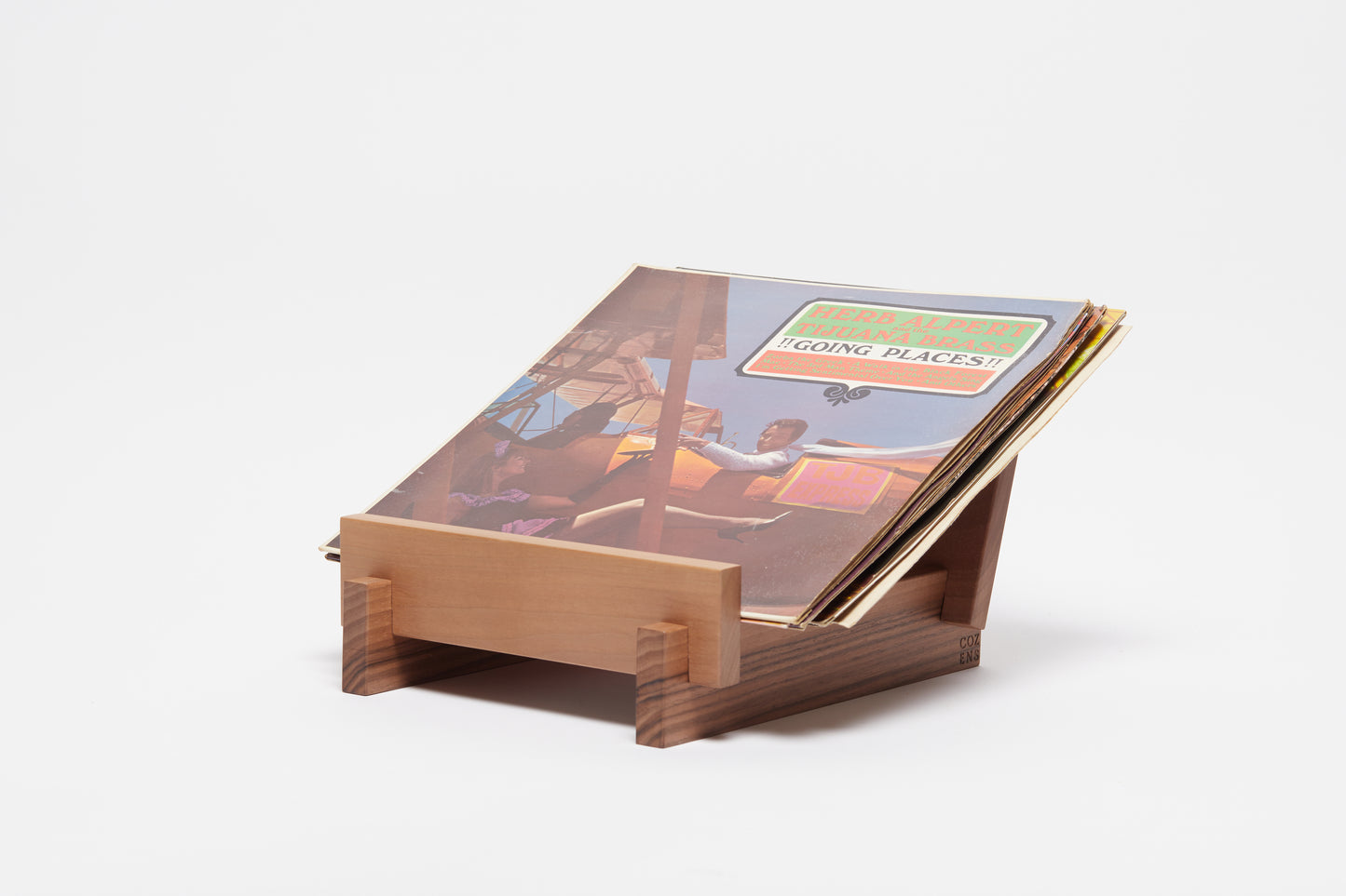 Vinyl Record Storage Stand - Walnut