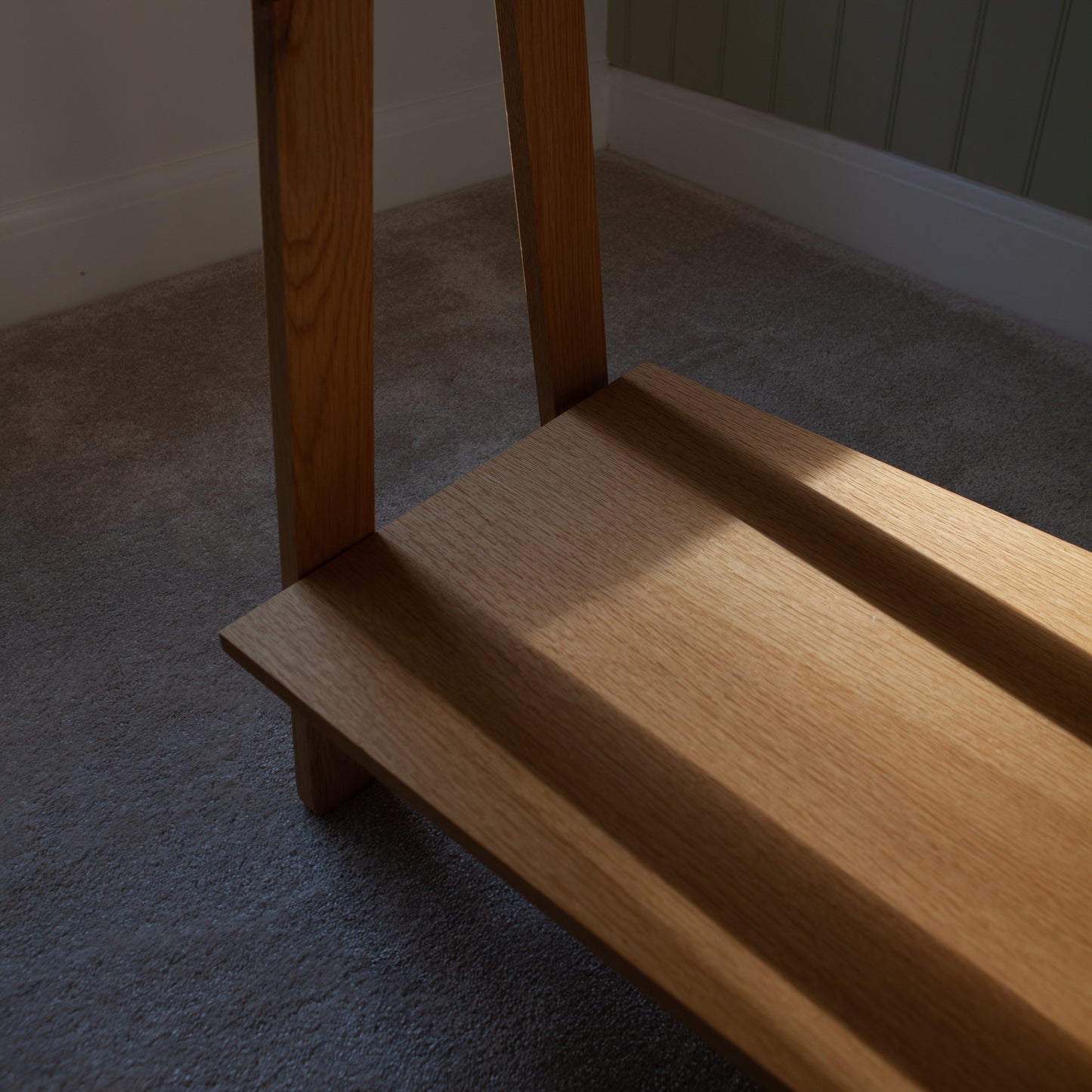 Simple Clothes Rail - Oak