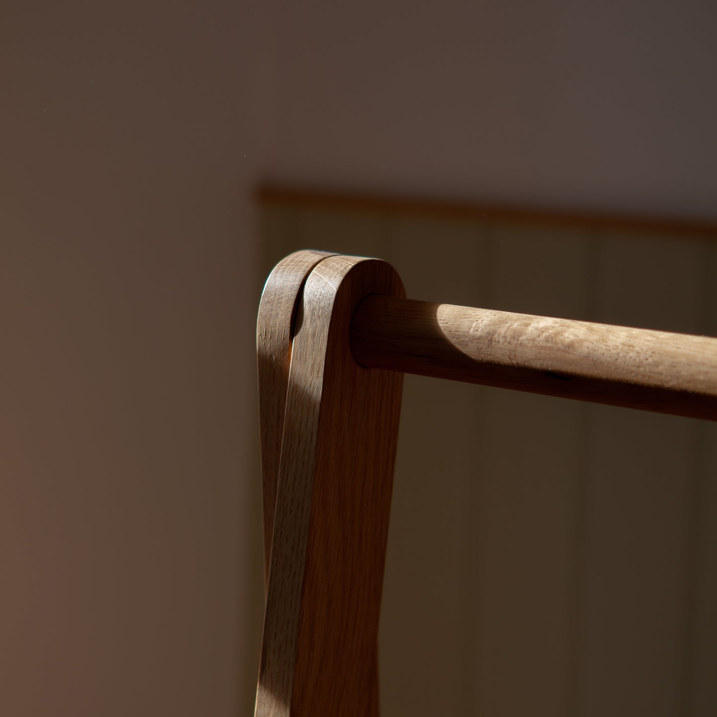 Simple Clothes Rail - Oak